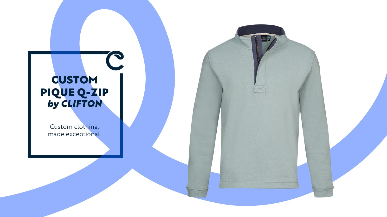 CLIFTON Solo Custom Piqué Quarter-Zip